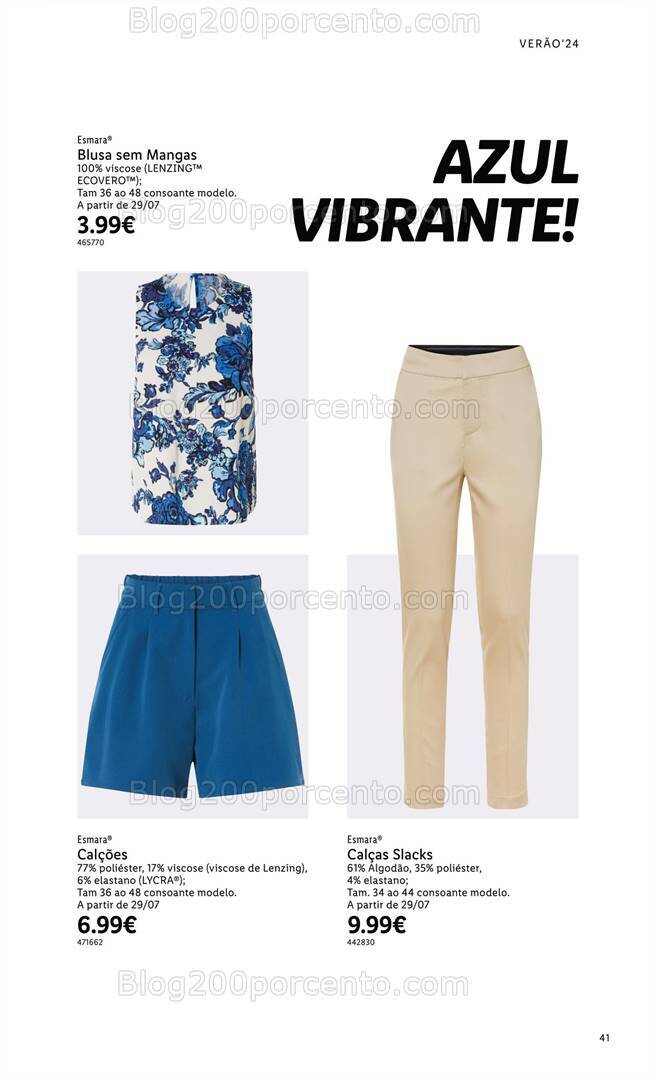 Antevisão Folheto LIDL Especial Esmara Moda Verão Promoções a partir de 3 junho