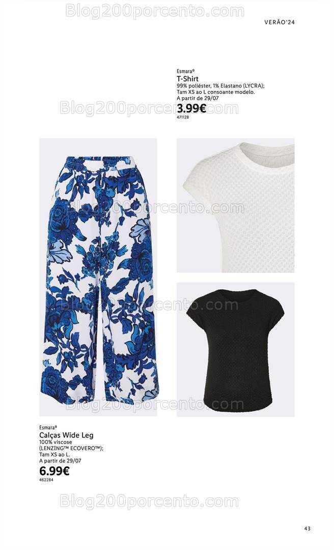 Antevisão Folheto LIDL Especial Esmara Moda Verão Promoções a partir de 3 junho