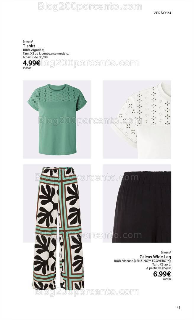 Antevisão Folheto LIDL Especial Esmara Moda Verão Promoções a partir de 3 junho