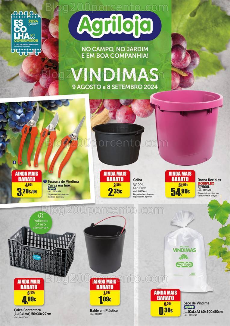 Antevisão Folheto AGRILOJA Vindimas Promoções até 8 setembro