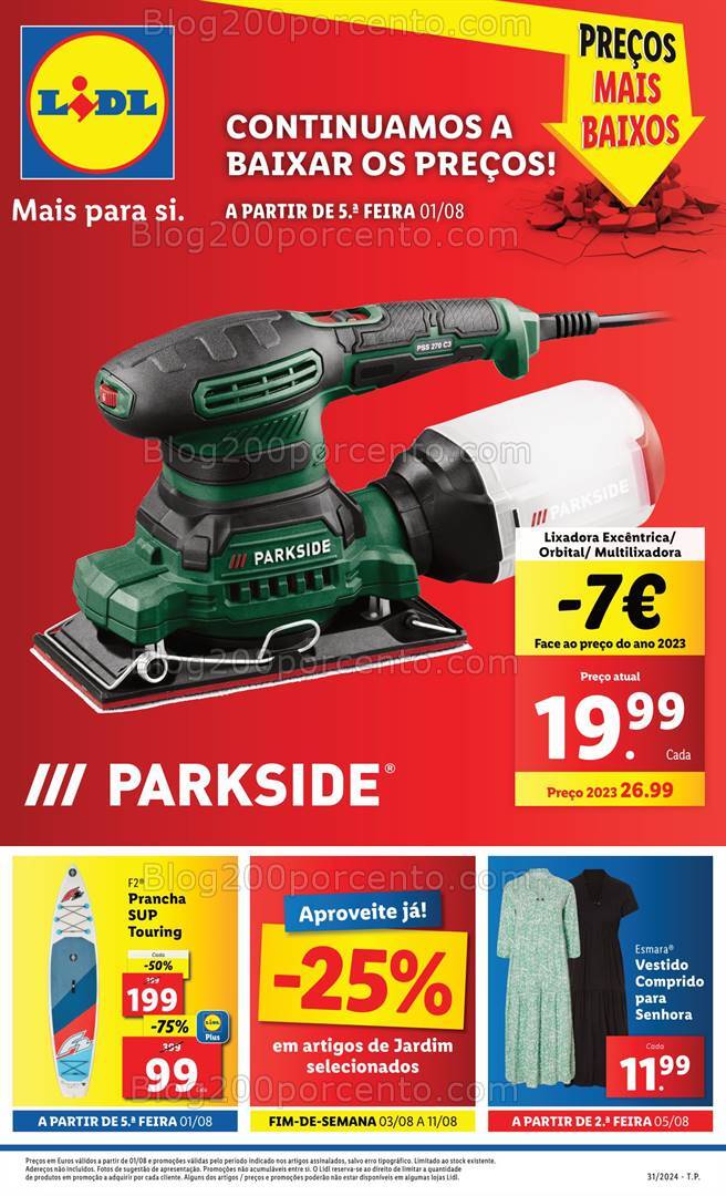 Antevisão Folheto LIDL Bazar Promoções de 1 a 7 agosto