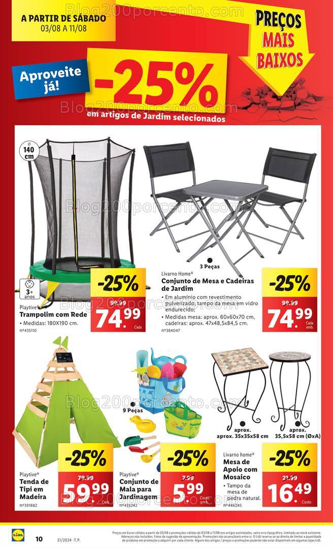 Antevisão Folheto LIDL Bazar Promoções de 3 a 11 agosto