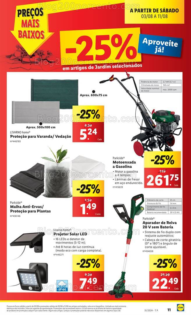 Antevisão Folheto LIDL Bazar Promoções de 3 a 11 agosto