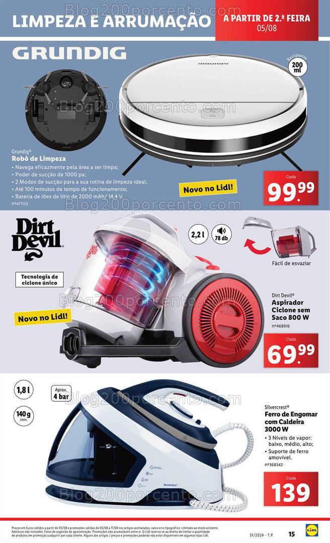 Antevisão Folheto LIDL Limpeza e Arrumação Promoções de 5 a 7 agosto