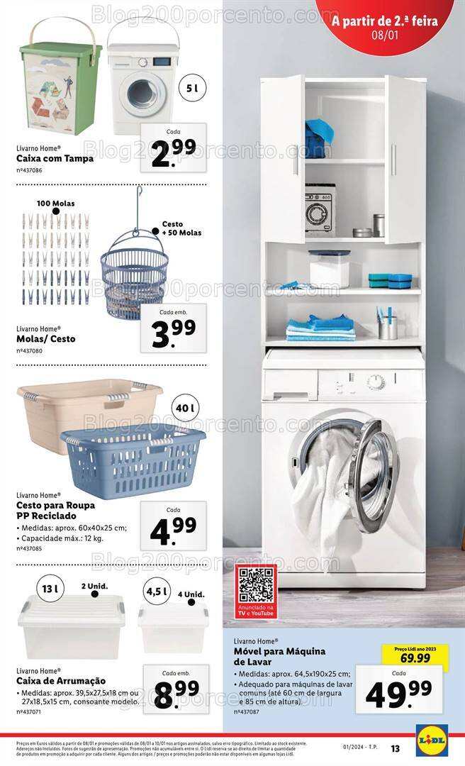Antevisão Folheto LIDL Bazar Promoções a partir de 8 janeiro