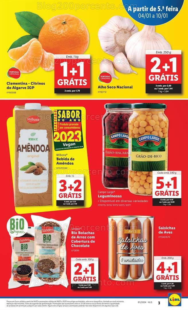 Antevisão Folheto LIDL Especial Oferta Produto Promoções de 4 a 10 janeiro