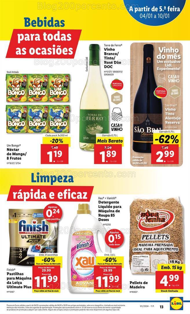 Antevisão Folheto LIDL Promoções de 4 a 10 janeiro