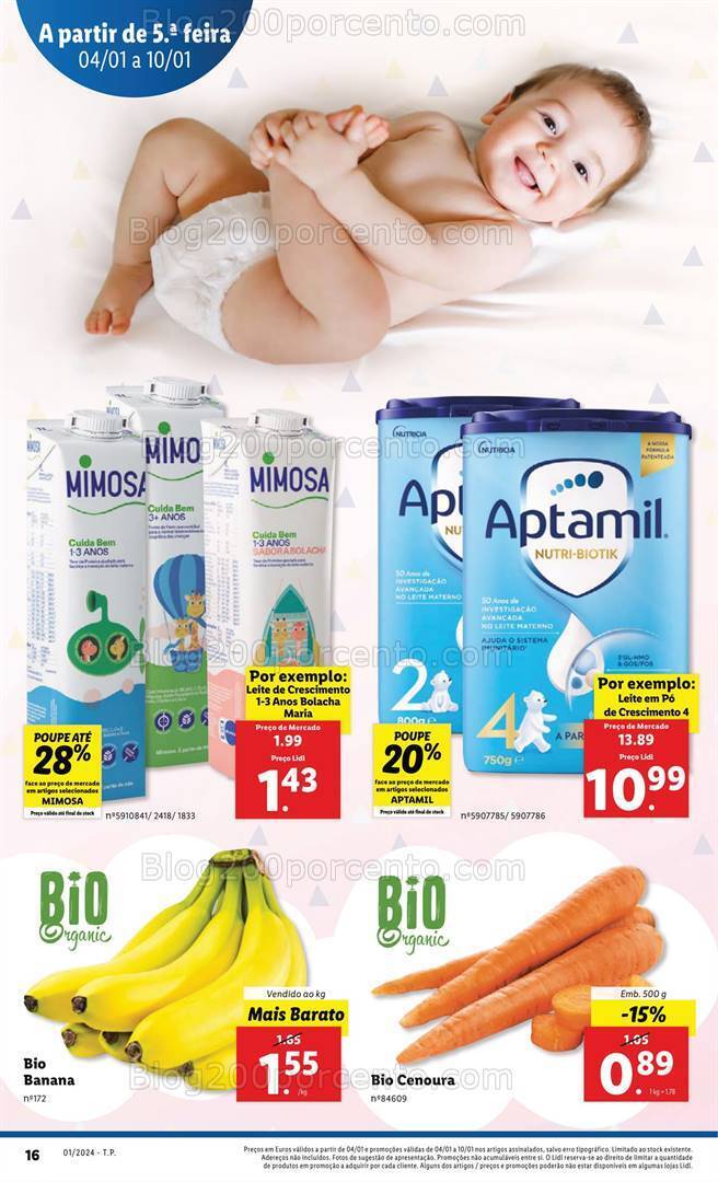Antevisão Folheto LIDL Especial Bebé Promoções de 4 a 10 janeiro