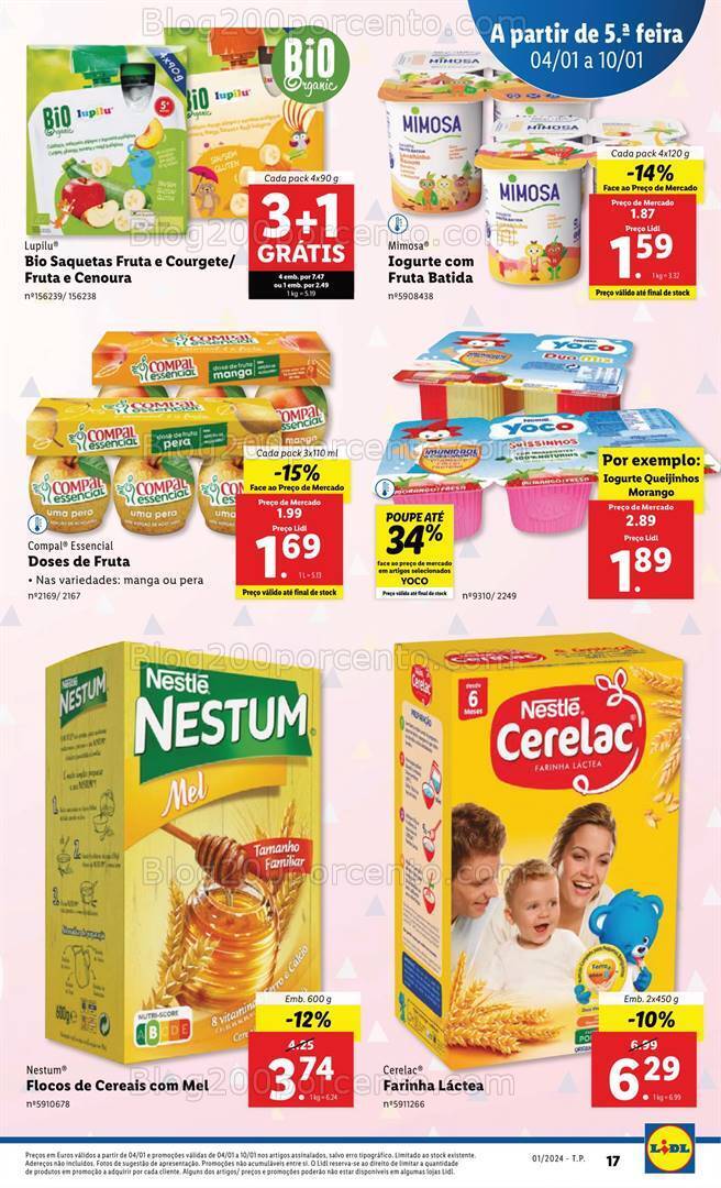 Antevisão Folheto LIDL Especial Bebé Promoções de 4 a 10 janeiro