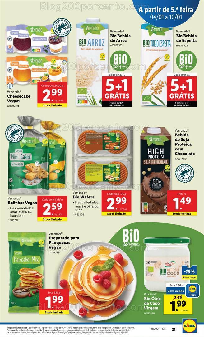 Antevisão Folheto LIDL Extra Alimentação Saudável Promoções de 4 a 10 janeiro