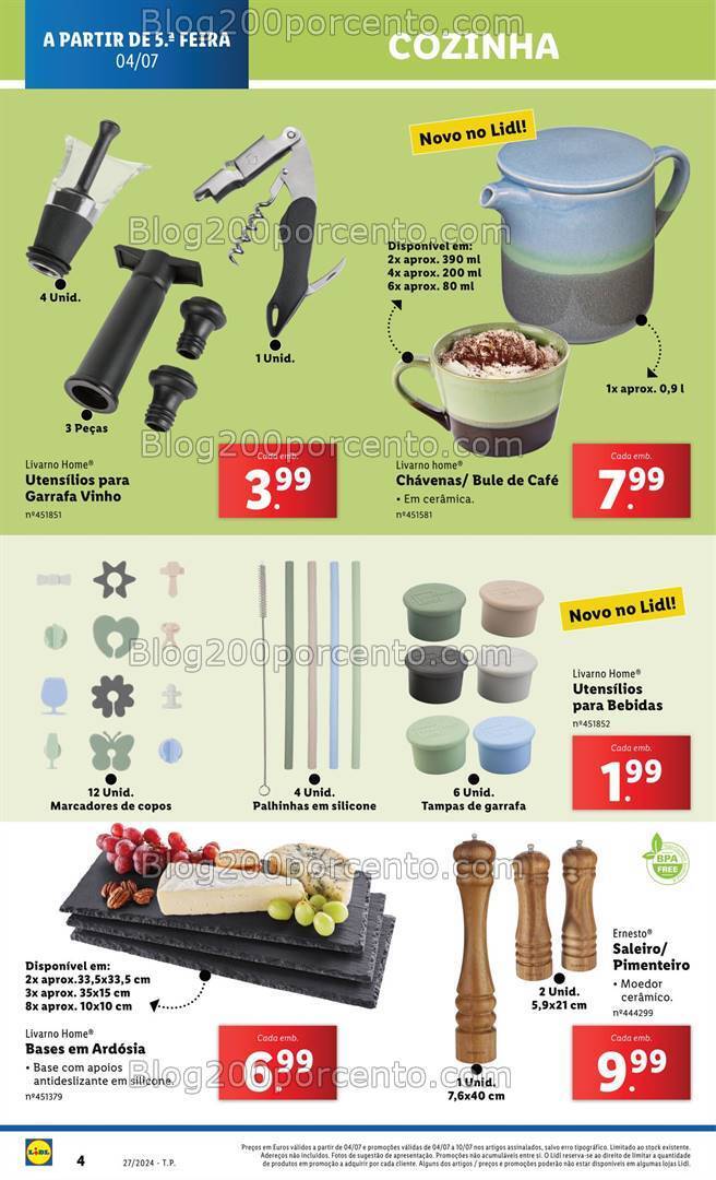 Antevisão Folheto LIDL Promoções de 4 a 10 julho