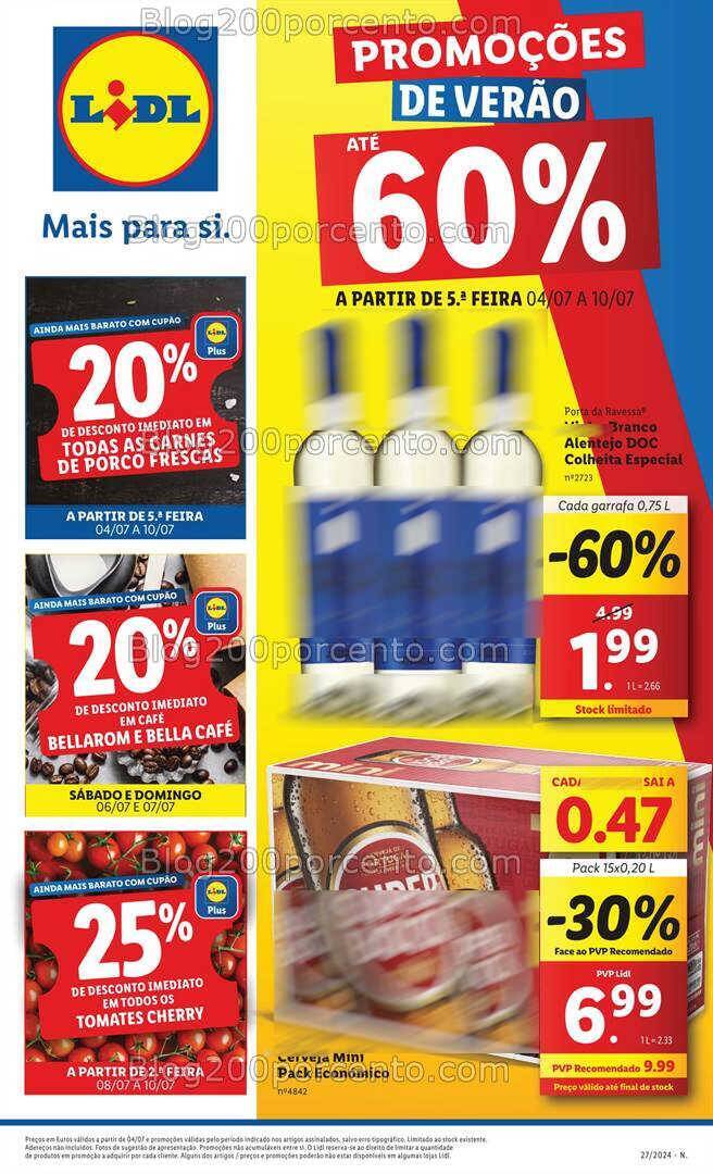 Antevisão Folheto LIDL Promoções de 4 a 10 julho