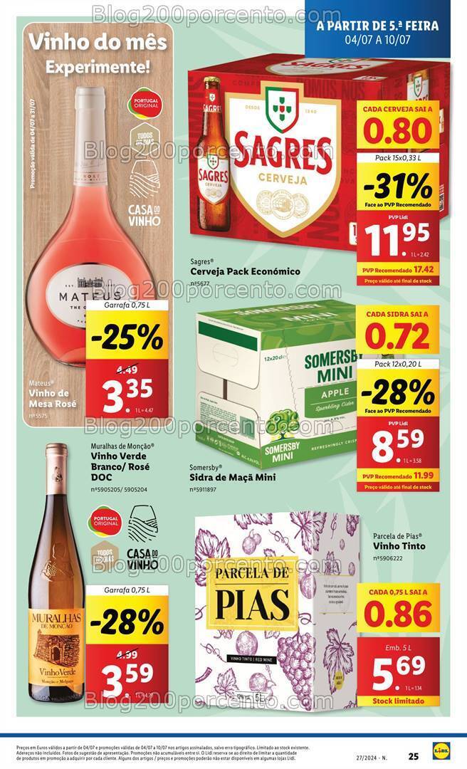 Antevisão Folheto LIDL Promoções de 4 a 10 julho