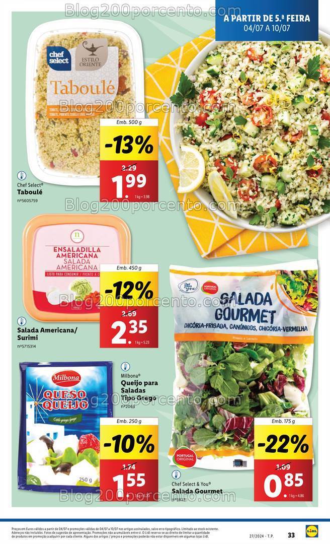 Antevisão Folheto LIDL Promoções de 4 a 10 julho