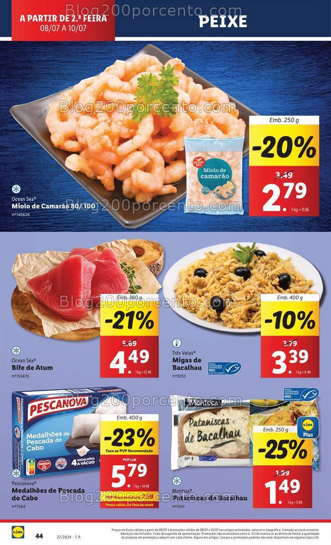 Antevisão Folheto LIDL Supermercado Promoções de 8 a 10 julho