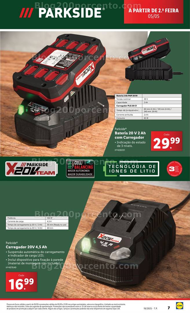 Antevisão Folheto LIDL Especial Parkside Promoções de 5 a 11 maio parkside