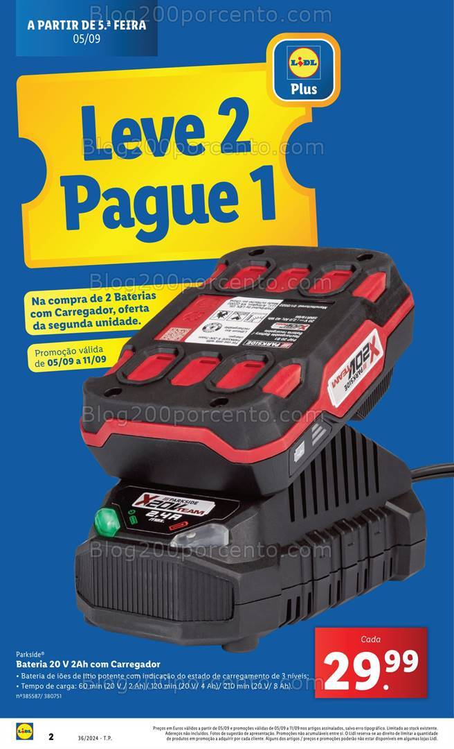 Antevisão Folheto LIDL Especial Parkside Promoções de 5 a 11 setembro