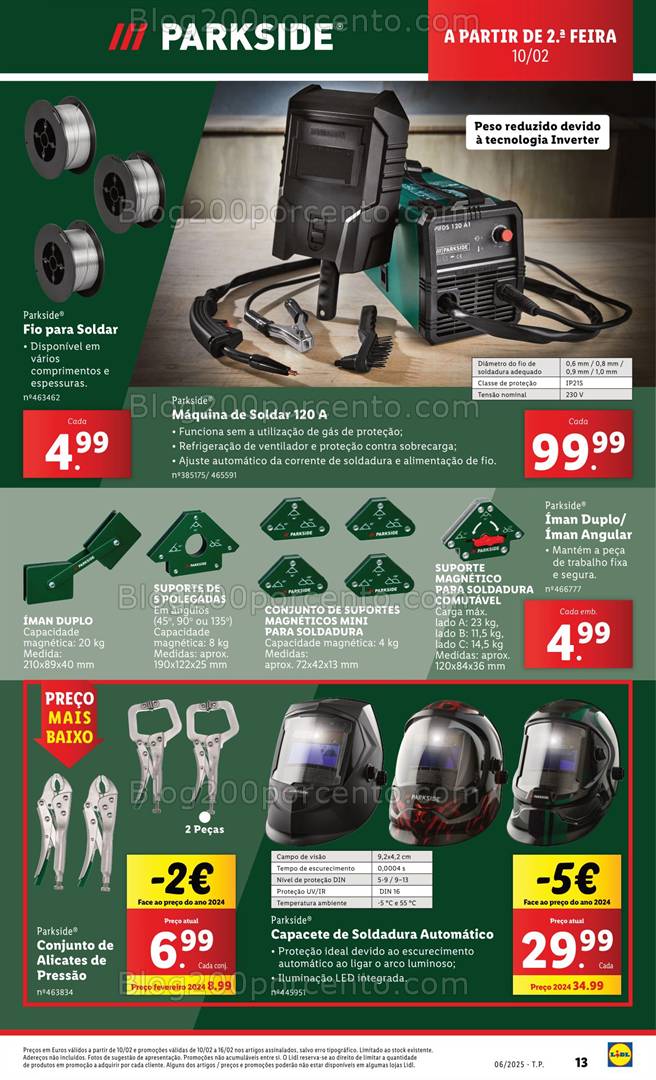 Antevisão Folheto LIDL Especial Parkside Promoções de 6 a 12 fevereiro