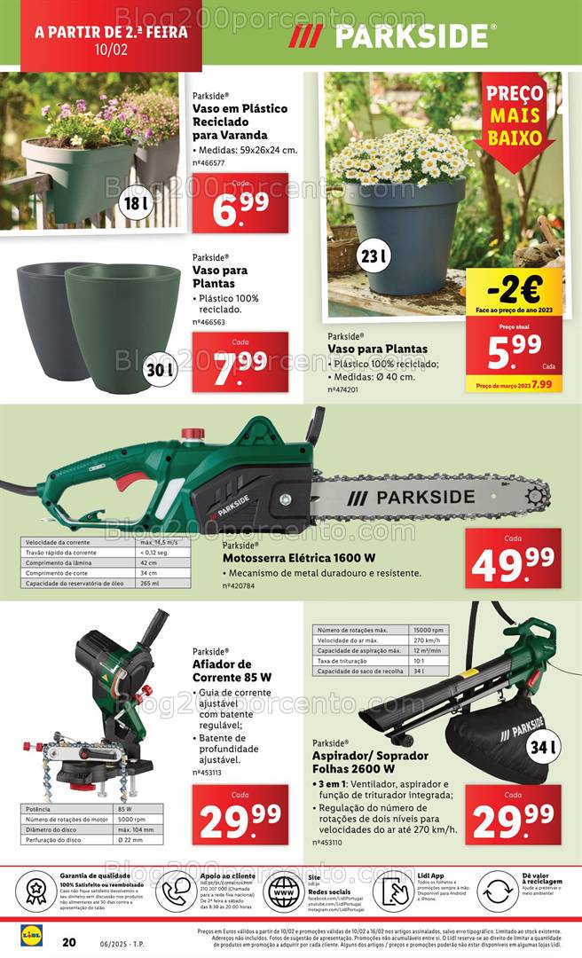 Antevisão Folheto LIDL Especial Parkside Promoções de 6 a 12 fevereiro
