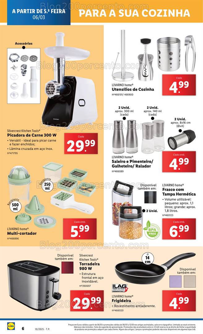 Antevisão Folheto LIDL Especial Cozinha Promoções a partir de 6 março