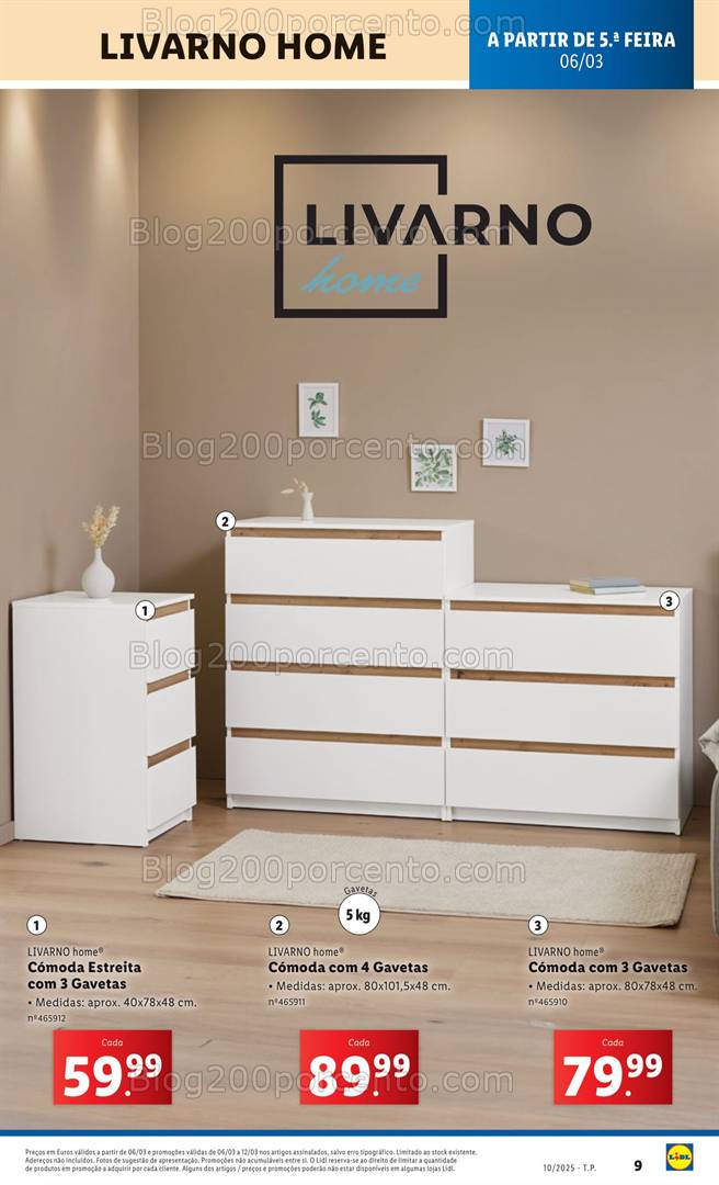 Antevisão Folheto LIDL Bazar Livarno Home Promoções a partir de 6 março