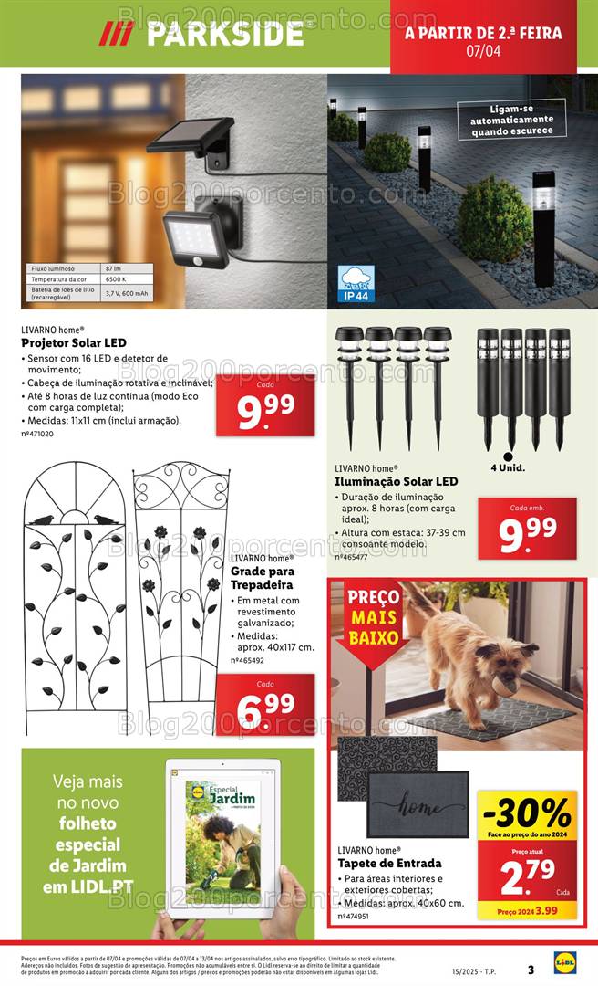 Antevisão Folheto LIDL Especial Ar Livre Promoções de 7 a 13 abril