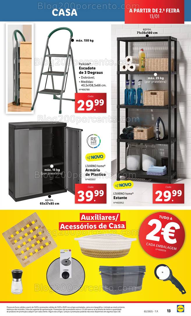 Antevisão Folheto LIDL Bazar Promoções a partir de 13 janeiro