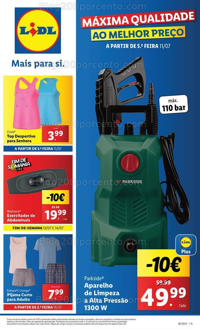 Antevisão Folheto LIDL Bazar Promoções de 11 a 17 julho