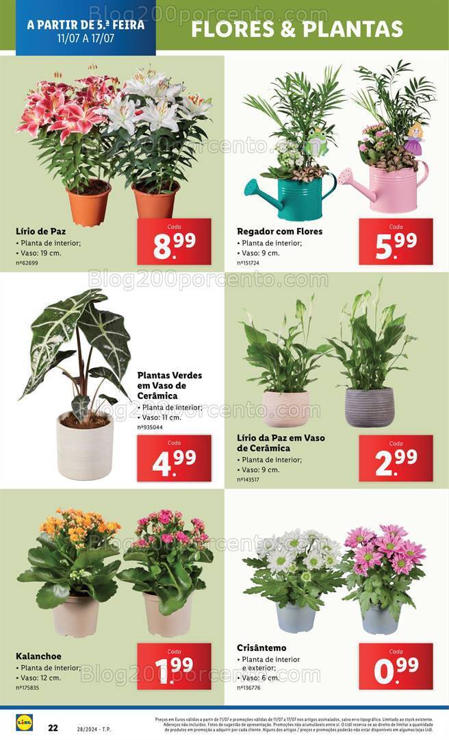 Antevisão Folheto LIDL Mercado de Plantas Promoções a partir de 11 julho