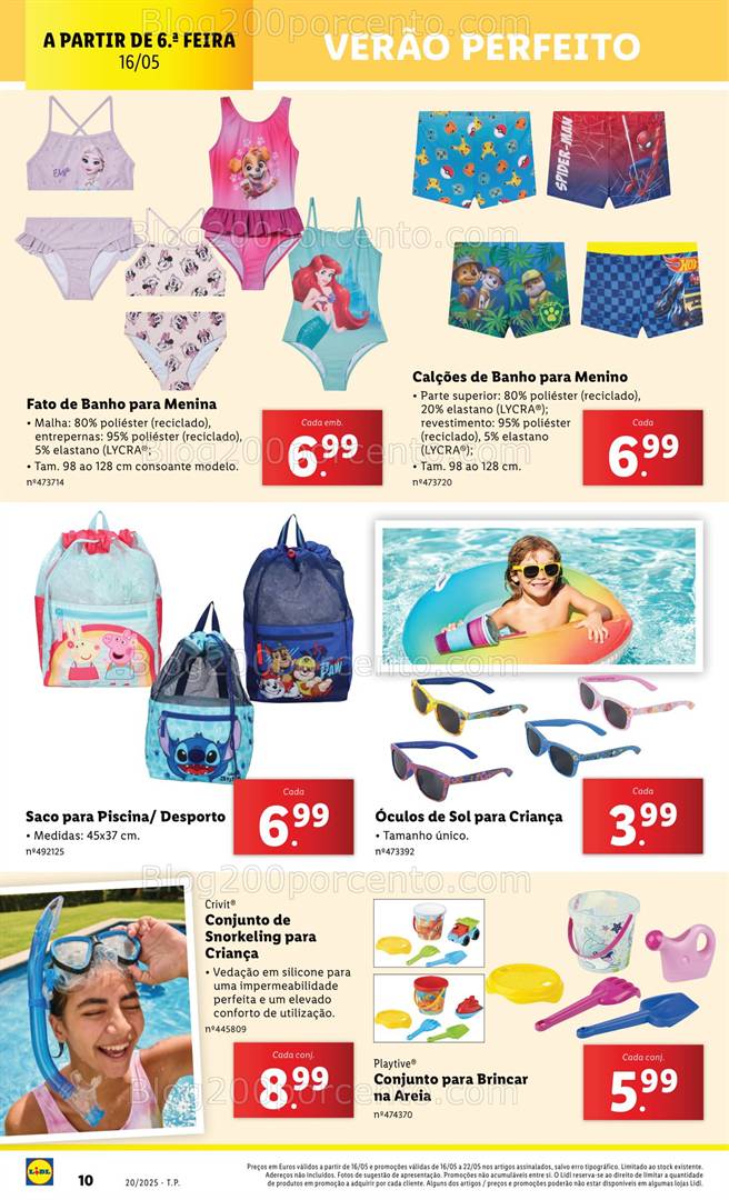 Antevisão Folheto LIDL Bazar Promoções de 12 a 22 de maio crianças