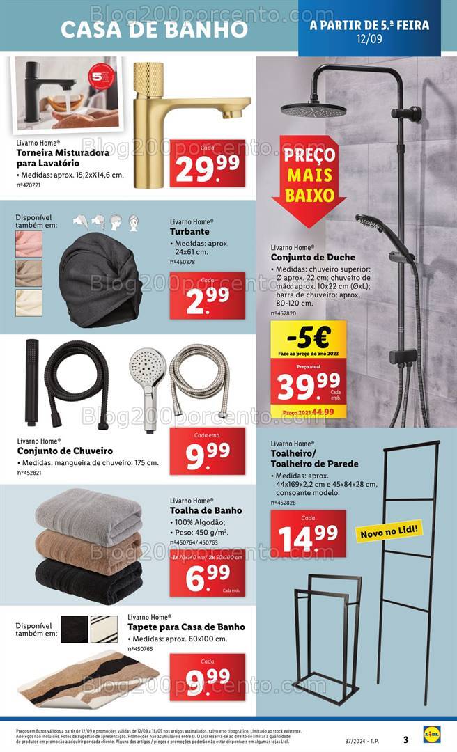 Antevisão Folheto LIDL Bazar Promoções de 12 a 18 setembro