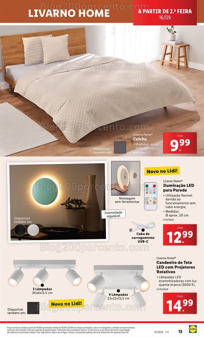 Antevisão Folheto LIDL Bazar Promoções de 12 a 18 setembro