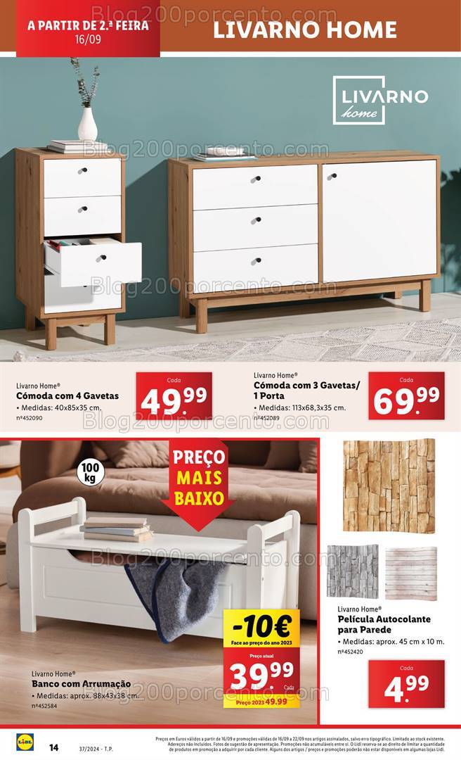 Antevisão Folheto LIDL Bazar Promoções de 12 a 18 setembro