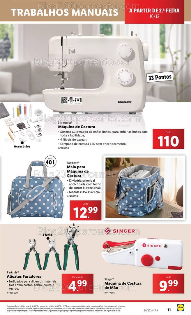 Antevisão Folheto LIDL Trabalhos Manuais Promoções a partir de 16 dezembro