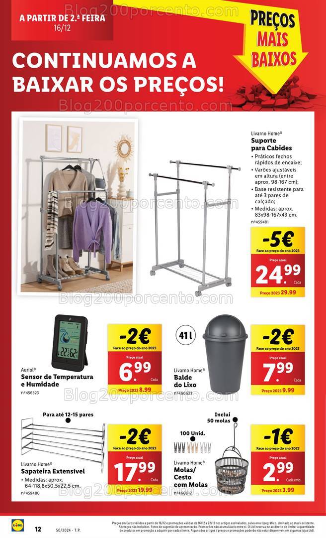 Antevisão Folheto LIDL Baixa de Preços Promoções a partir de 16 dezembro