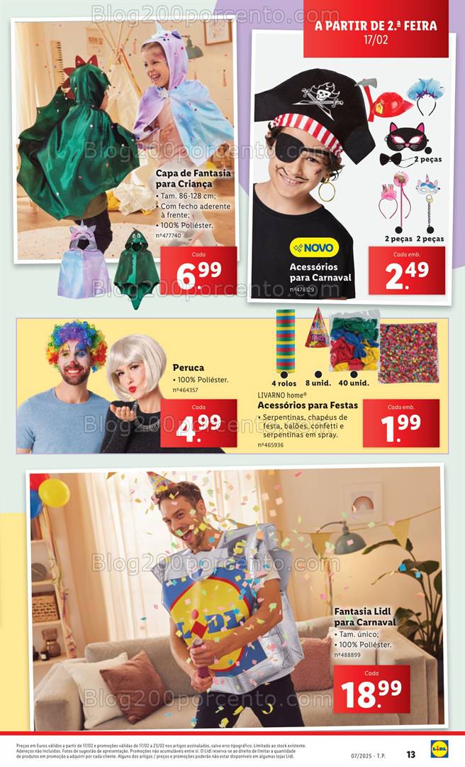 Antevisão Folheto LIDL Carnaval Promoções a partir de 17 fevereiro
