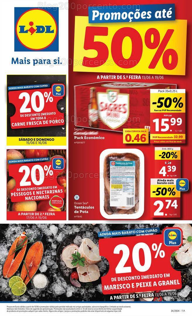 Antevisão Folheto LIDL Especial Peixe Fresco Promoções de 13 a 19 junho