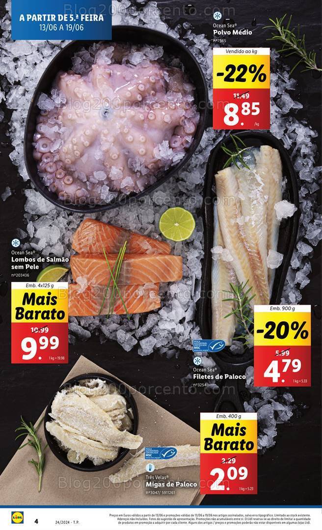 Antevisão Folheto LIDL Especial Peixe Fresco Promoções de 13 a 19 junho