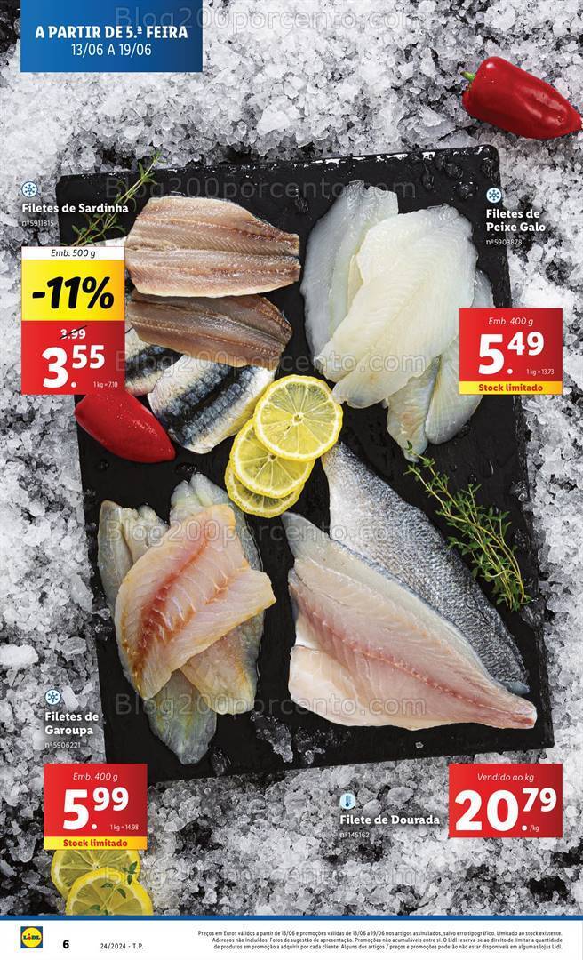 Antevisão Folheto LIDL Especial Peixe Fresco Promoções de 13 a 19 junho