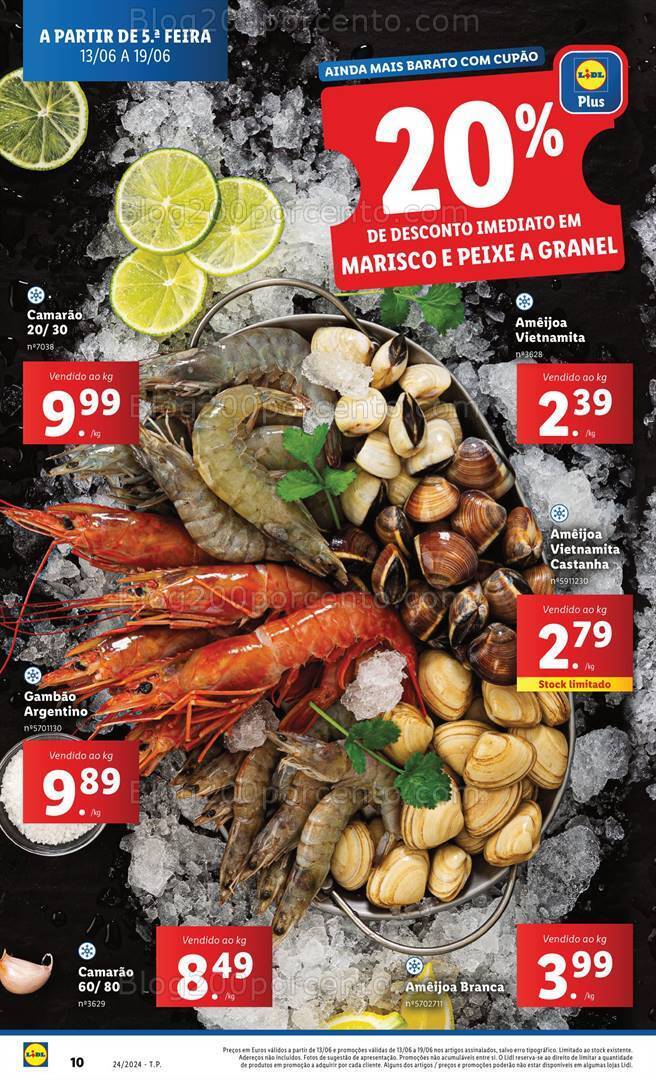 Antevisão Folheto LIDL Especial Peixe Fresco Promoções de 13 a 19 junho