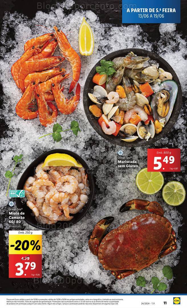 Antevisão Folheto LIDL Especial Peixe Fresco Promoções de 13 a 19 junho