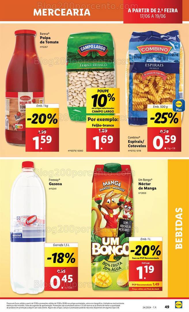 Antevisão Folheto LIDL Supermercado Promoções de 17 a 19 junho