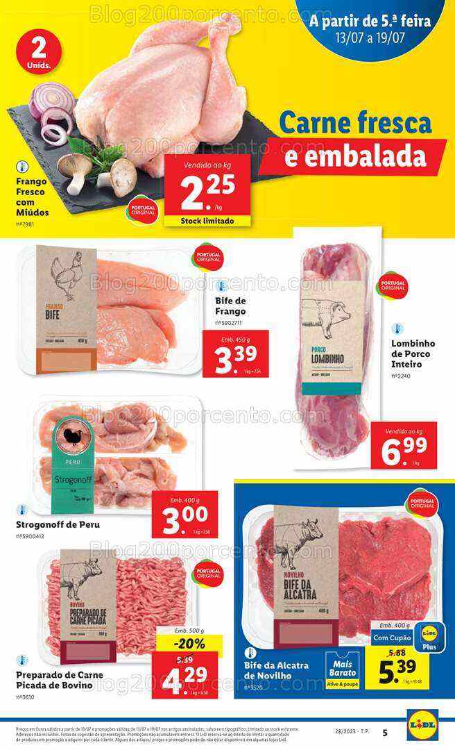 Antevisão Folheto LIDL Promoções de 13 a 19 julho