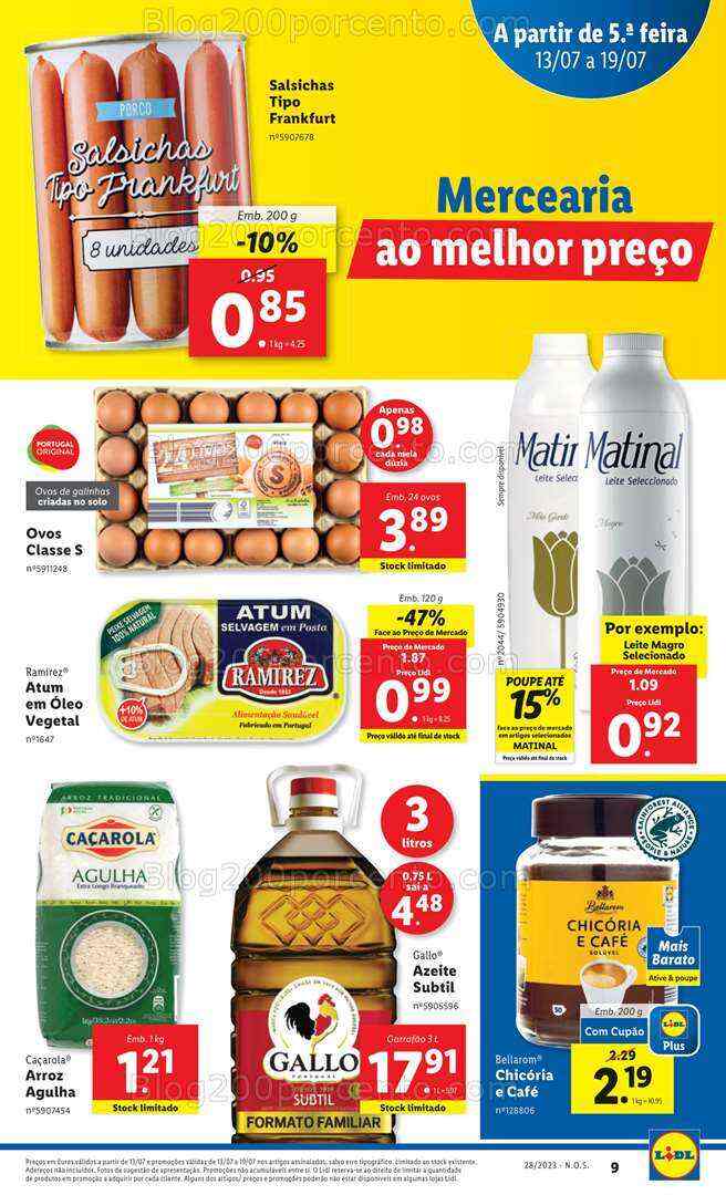 Antevisão Folheto LIDL Promoções de 13 a 19 julho