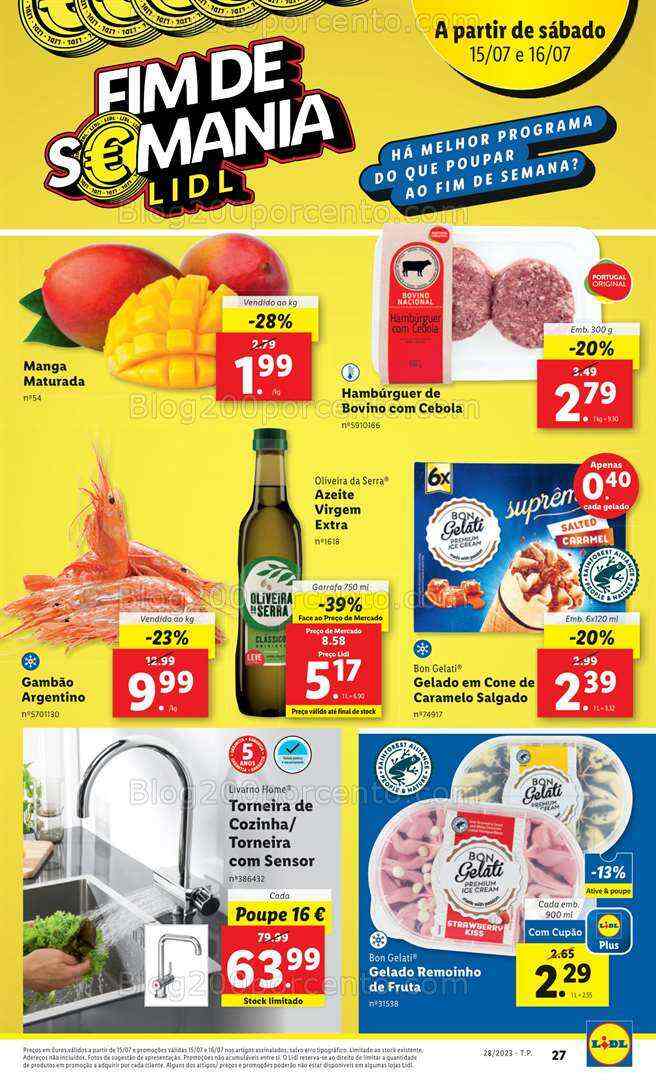 Antevisão Folheto LIDL Promoções Fim de Semana - 15 e 16 julho