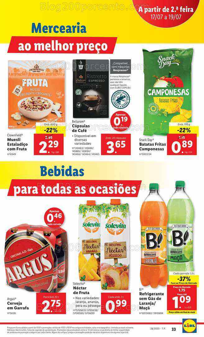 Antevisão Folheto LIDL Promoções de 13 a 19 julho
