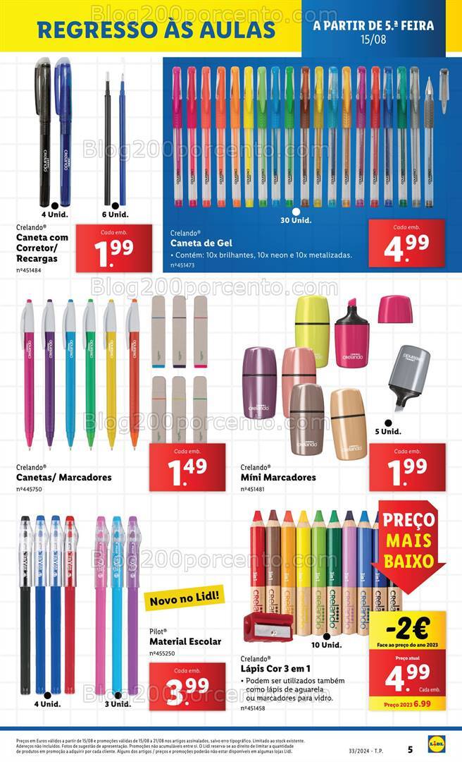 Antevisão Folheto LIDL Bazar Promoções a partir de 15 agosto