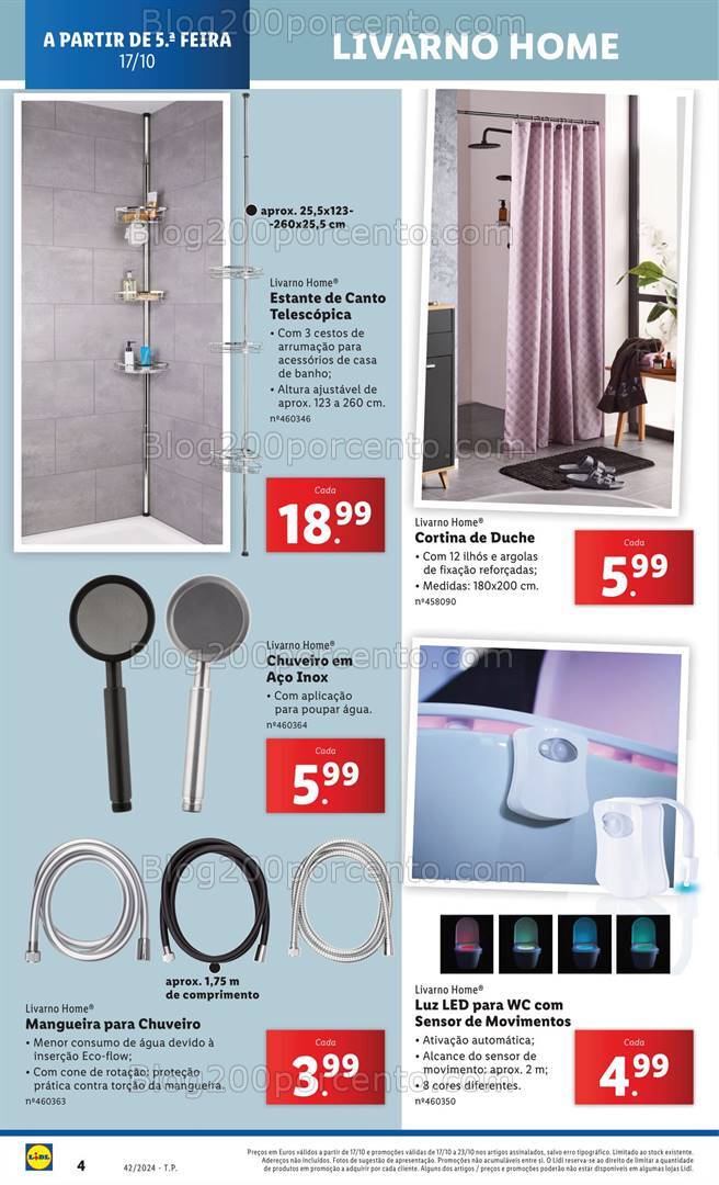 Antevisão Folheto LIDL Bazar Promoções de 17 a 23 outubro