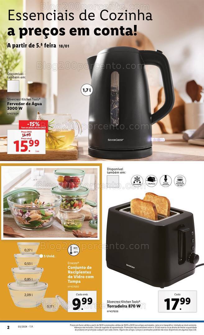 Antevisão Folheto LIDL Bazar Promoções de 18 a 24 janeiro
