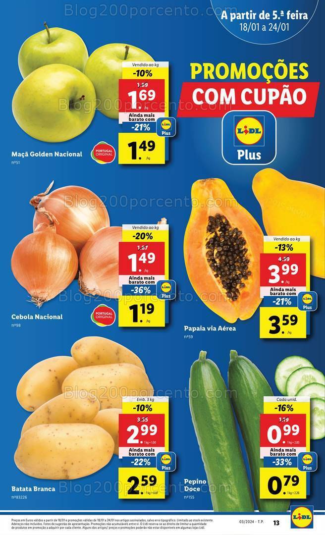 Antevisão Folheto LIDL Promoções de 18 a 24 janeiro